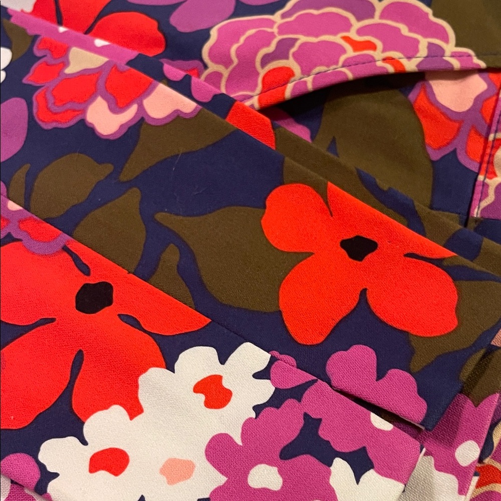 Trina Turk Floral Skinny Pants - Red, Purple, Pink